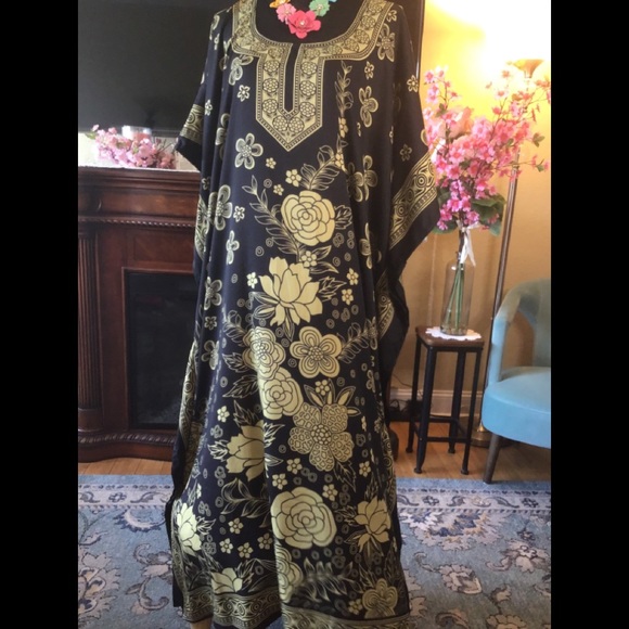 🌺NWT NATION FLORAL PARADISE DRESS CAFTAN - Picture 3 of 12